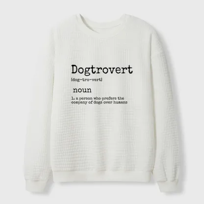 Tokyo-Tiger Dogtrovert Funny Waffle Sweatshirt