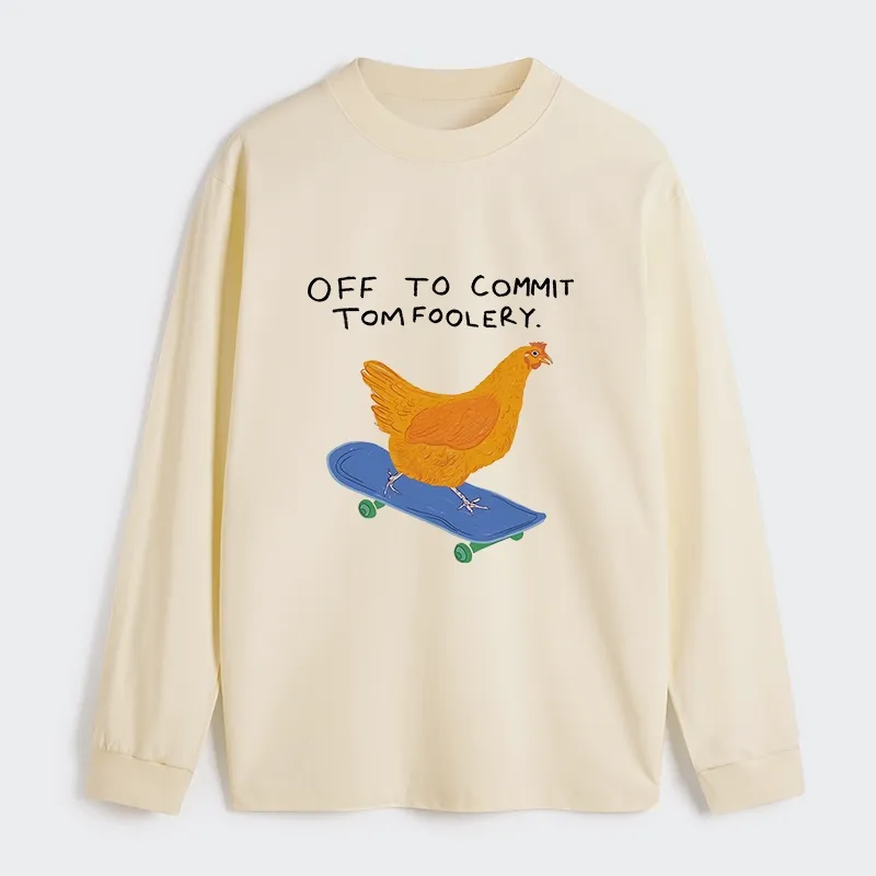 Tokyo-Tiger Chicken Was About To Do Something Bad Classic Long Sleeve T-Shirt