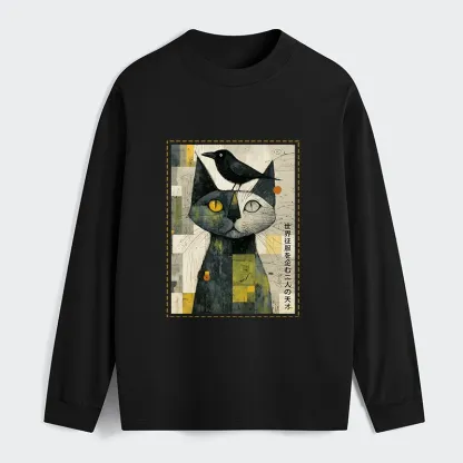 Tokyo-Tiger The Cat And The Crow Are Planning To Rule The World Classic Long Sleeve T-Shirt