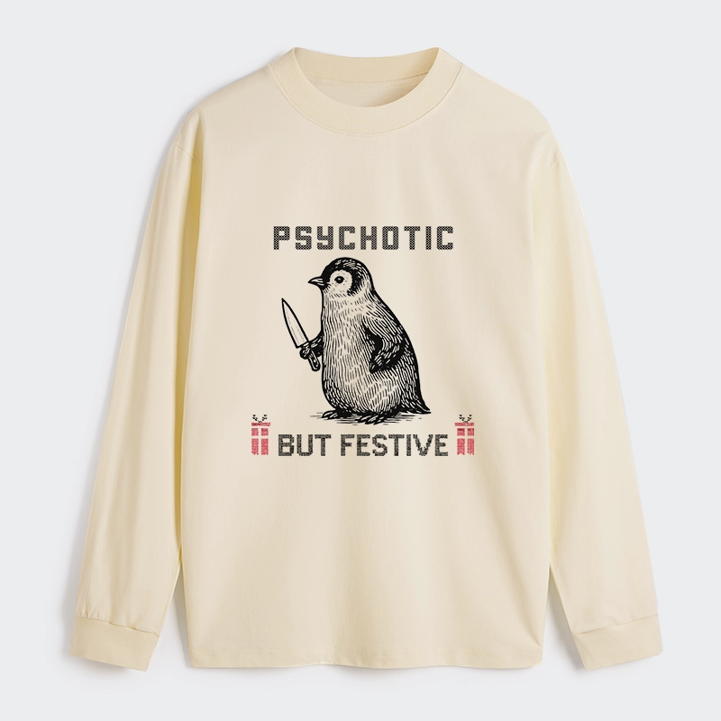 Tokyo-Tiger Overstimulated but Festive Christmas Classic Long Sleeve T-Shirt