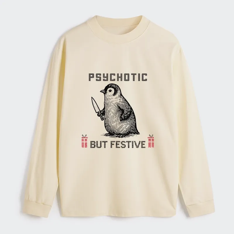 Tokyo-Tiger Overstimulated but Festive Christmas Classic Long Sleeve T-Shirt
