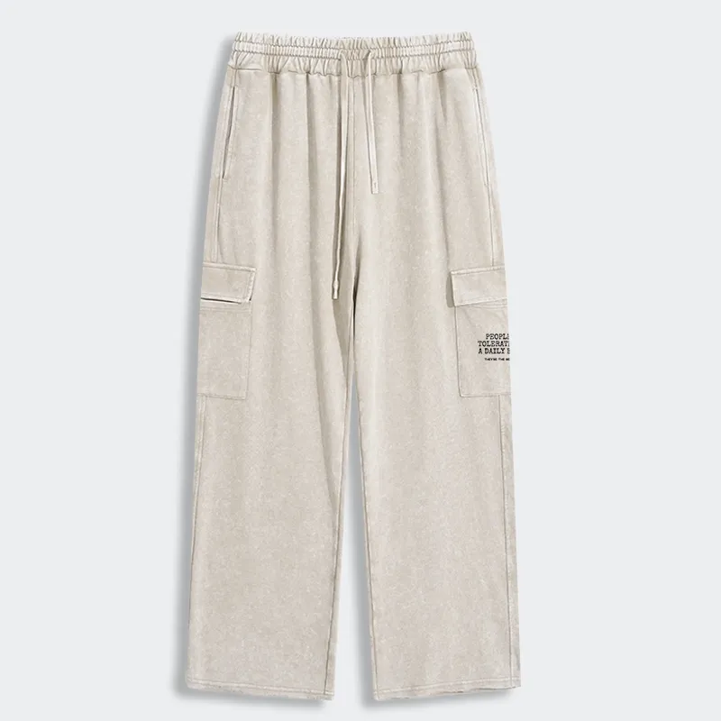 Tokyo-Tiger Anyone Who Puts Up With Me Is A Hero Washed Utility Sweatpants