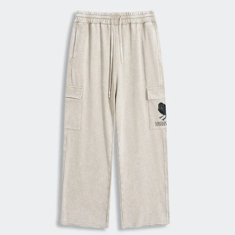 Tokyo-Tiger Raven's Question Washed Utility Sweatpants