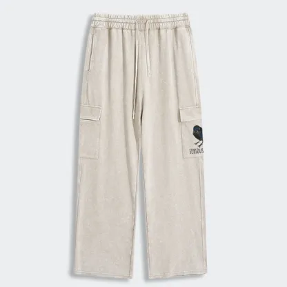 Tokyo-Tiger Raven's Question Washed Utility Sweatpants