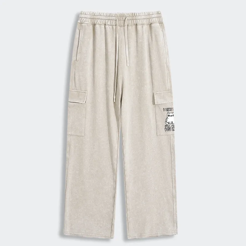 Tokyo-Tiger Cats And Humans Have A Love-hate Relationship Washed Utility Sweatpants