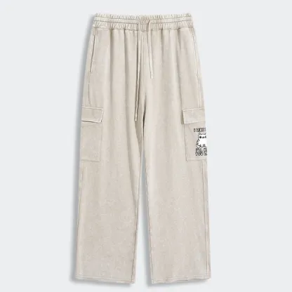 Tokyo-Tiger Cats And Humans Have A Love-hate Relationship Washed Utility Sweatpants