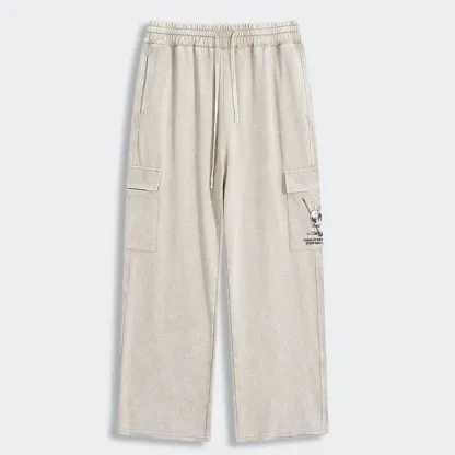 Tokyo-Tiger Rabbit Gotta Say Weird Stuff Or Die Washed Utility Sweatpants