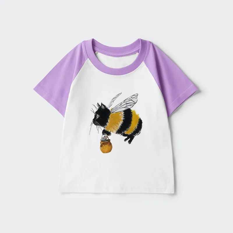 Tokyo-Tiger Catbee Funny Kids Raglan T-shirt