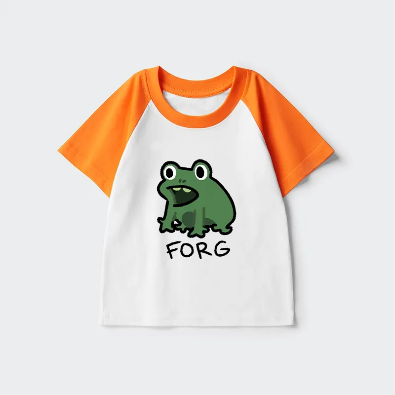 Tokyo-Tiger Funny Forg Japan Kids Raglan T-shirt