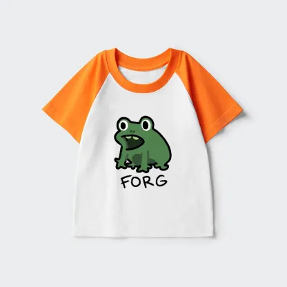 Tokyo-Tiger Funny Forg Japan Kids Raglan T-shirt