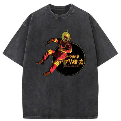 Tokyo-Tiger Skeleton Astronaut Washed T-Shirt