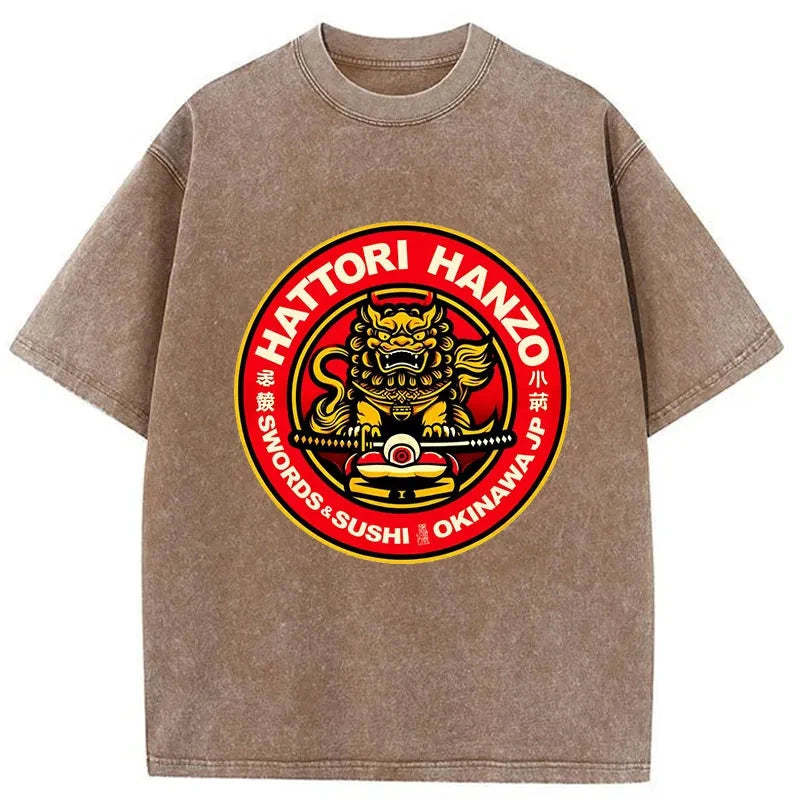 Tokyo-Tiger Hattori Hanzo - Swords Sushi Washed T-Shirt