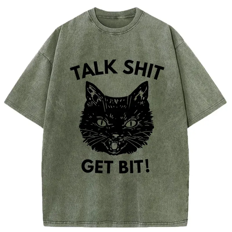 Tokyo-Tiger Consequences Of Talking Nonsense Washed T-Shirt