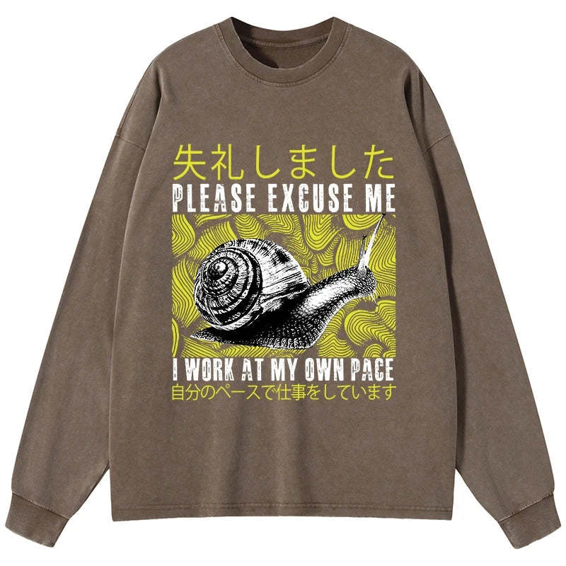 Tokyo-Tiger Snails That Work According To Their Own Rules Washed Long Sleeve T-Shirt