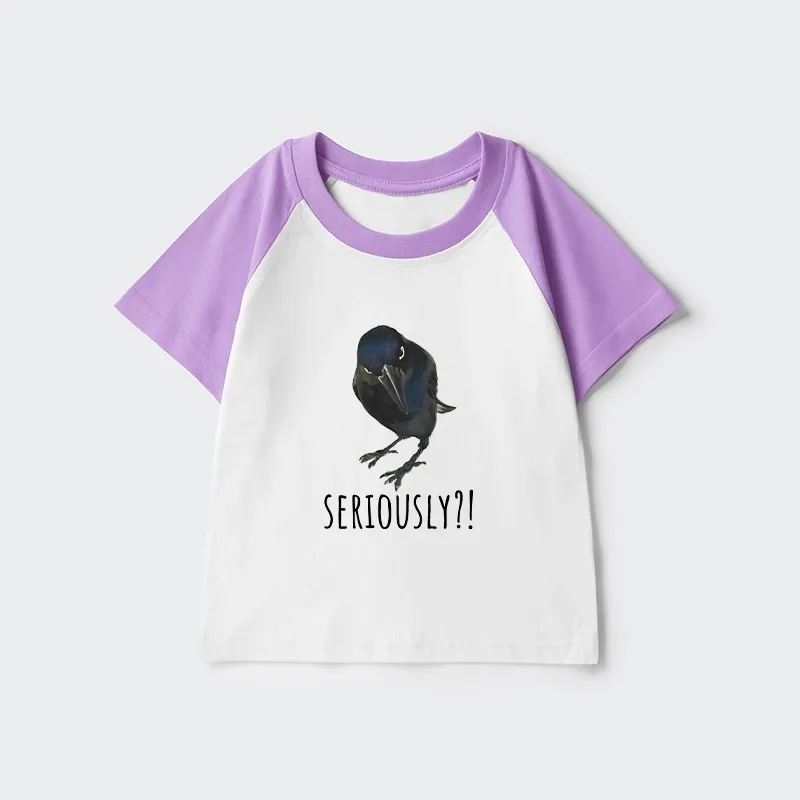 Tokyo-Tiger Raven's Question Kids Raglan T-shirt