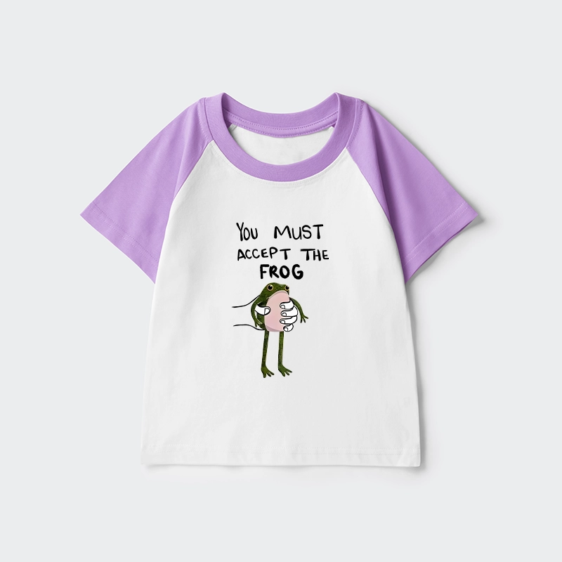 Tokyo-Tiger Accept This Frog Kids Raglan T-shirt