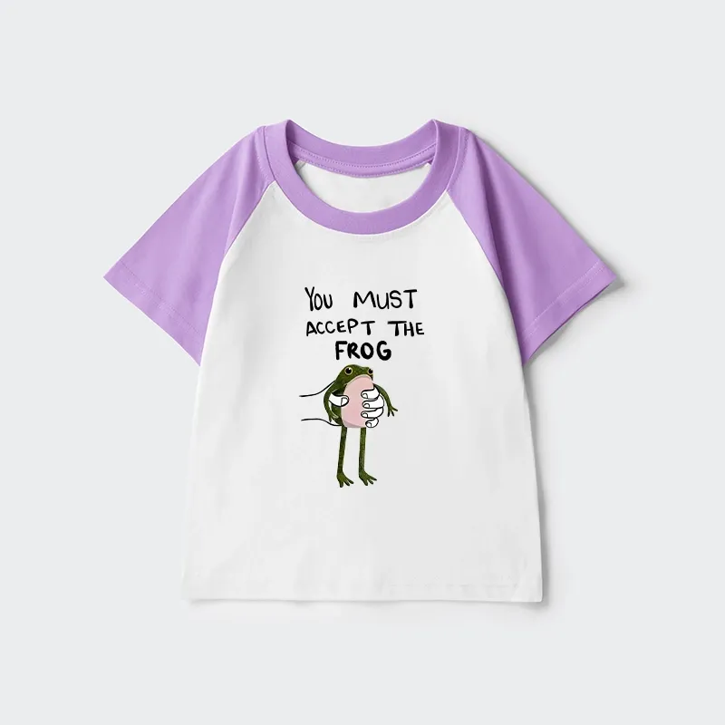Tokyo-Tiger Accept This Frog Kids Raglan T-shirt