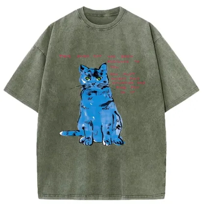 Tokyo-Tiger Accept This Giant Cat Washed T-Shirt