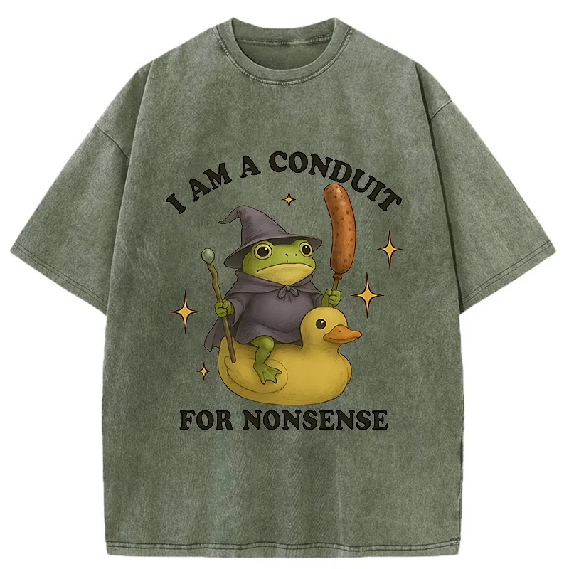 Tokyo-Tiger Nonsense Frog Washed T-Shirt