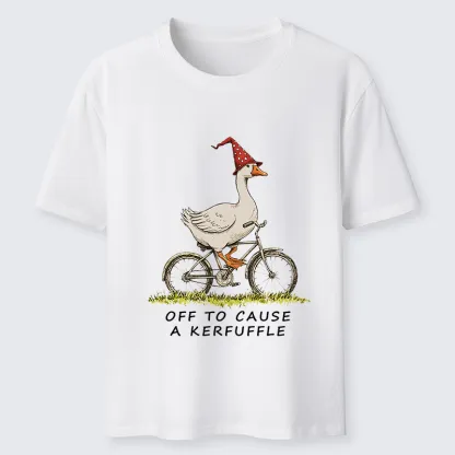 Tokyo-Tiger Stupid Goose Riding A Bicycle Classic T-Shirt
