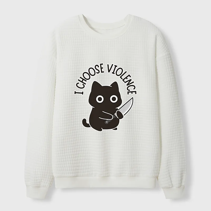 Tokyo-Tiger Threat Of The Black Cat Waffle Sweatshirt