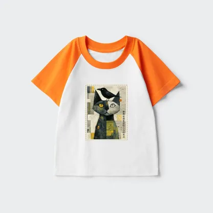 Tokyo-Tiger The Cat And The Crow Are Planning To Rule The World Kids Raglan T-shirt