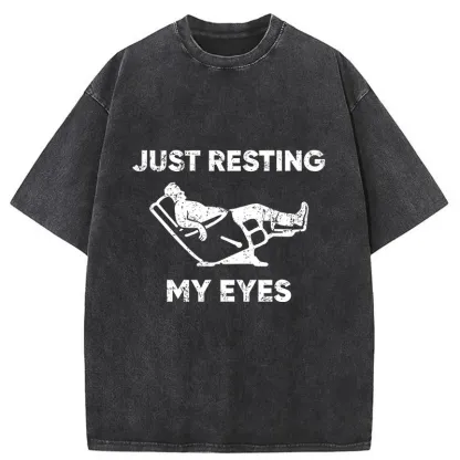 Tokyo-Tiger Give Your Eyes A Rest Washed T-Shirt