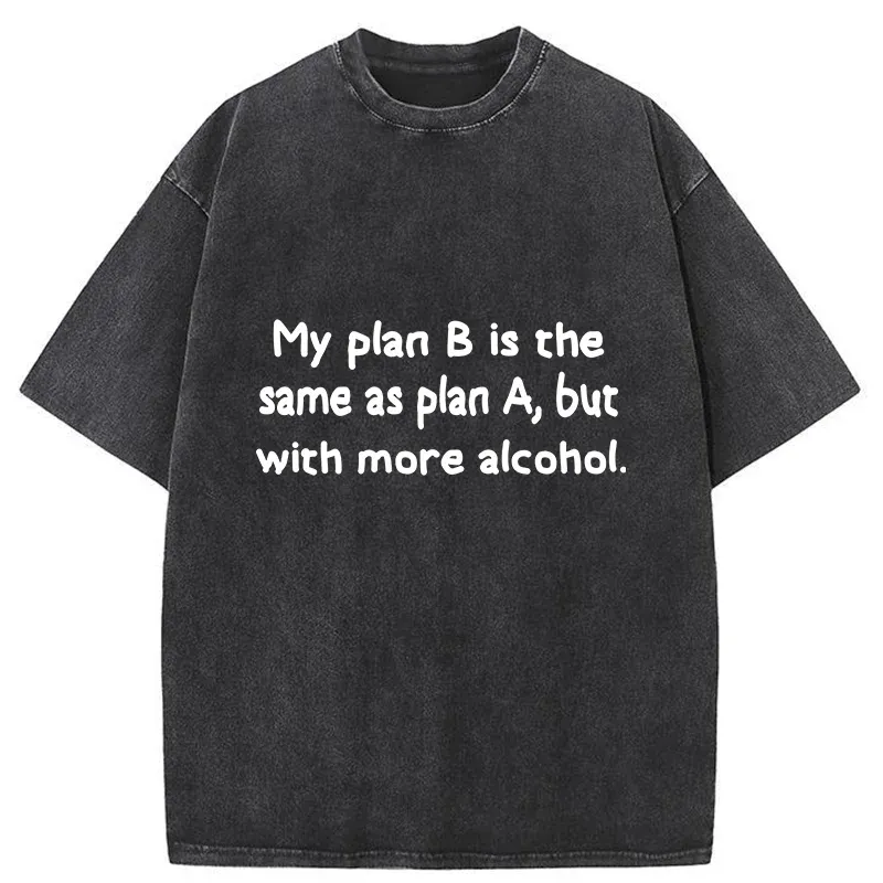 Tokyo-Tiger More Alcohol Plan B Washed T-Shirt