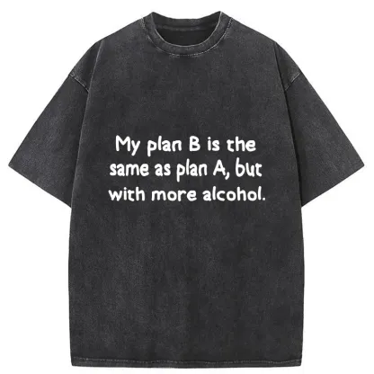 Tokyo-Tiger More Alcohol Plan B Washed T-Shirt