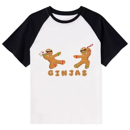 Tokyo-Tiger Gingerbread Ninja Raglan T-shirt