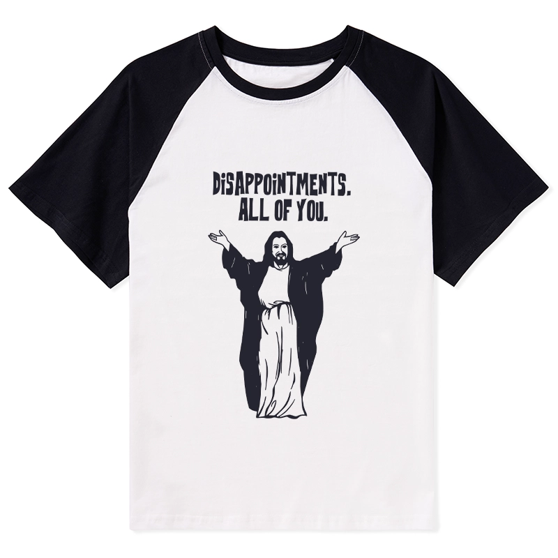 Tokyo-Tiger God Gives Disappointment Raglan T-shirt