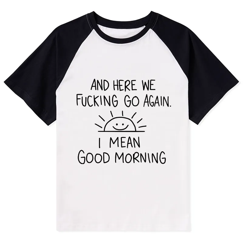 Tokyo-Tiger Different Meanings Of "Good Morning" Raglan T-shirt