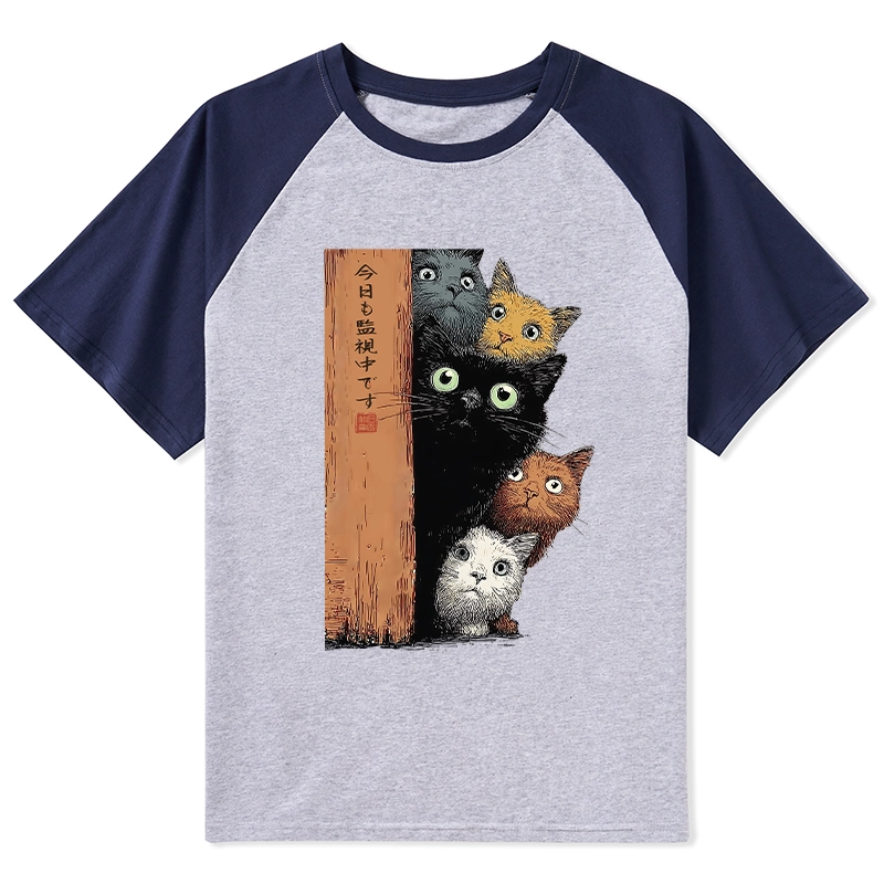 [Copy]Tokyo-Tiger Zen Cat Relaxation，Everything's Out Of Control Raglan T-shirt