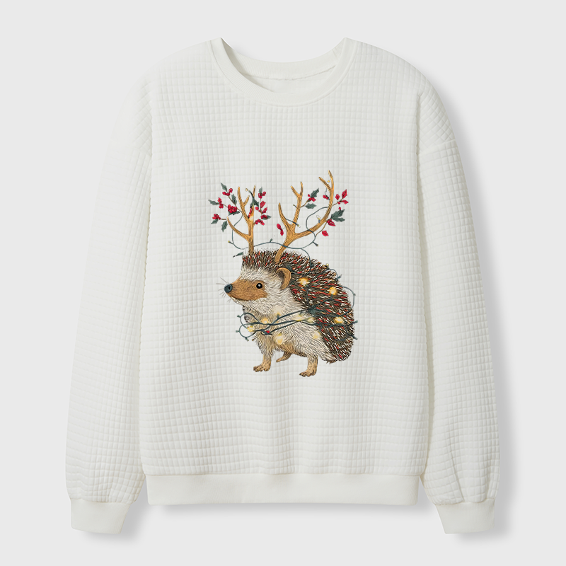 Tokyo-Tiger Christmas Hedgehog Waffle Sweatshirt