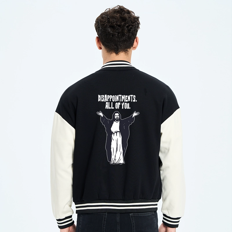 Tokyo-Tiger God Gives Disappointment Embroidery Varsity Jacket