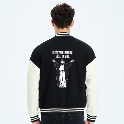 Tokyo-Tiger God Gives Disappointment Embroidery Varsity Jacket