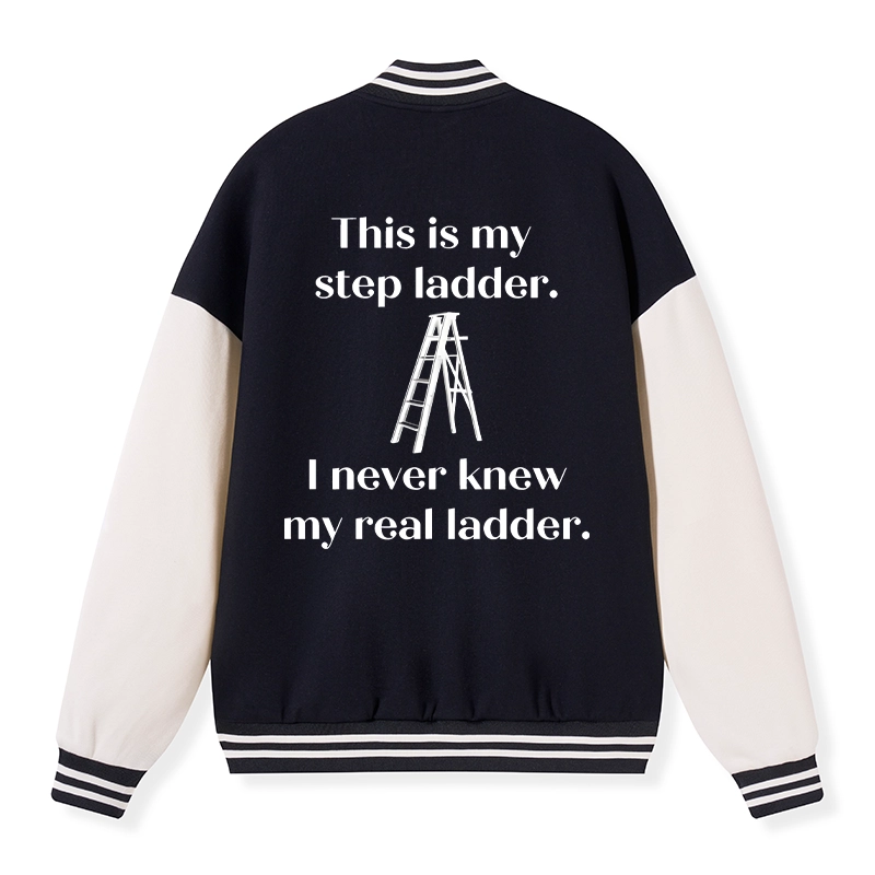 Tokyo-Tiger A Real Ladder Funny Embroidery Varsity Jacket