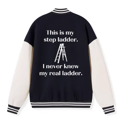 Tokyo-Tiger A Real Ladder Funny Embroidery Varsity Jacket