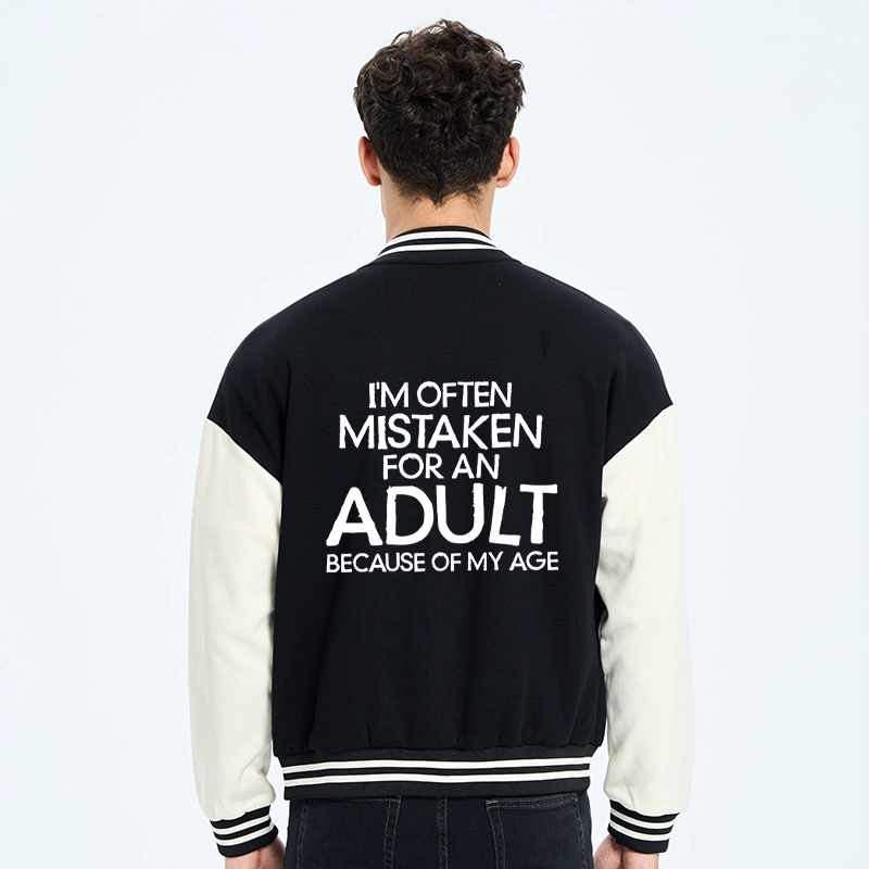 Tokyo-Tiger Old In Age But Young At Heart Embroidery Varsity Jacket