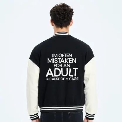 Tokyo-Tiger Old In Age But Young At Heart Embroidery Varsity Jacket