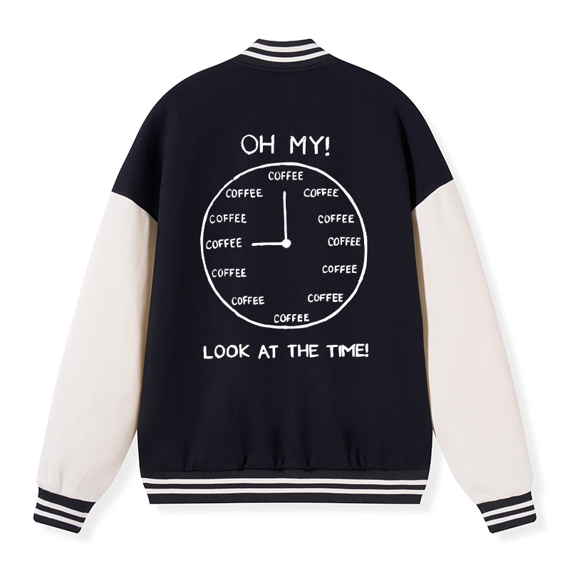 Tokyo-Tiger Coffee Time Embroidery Varsity Jacket