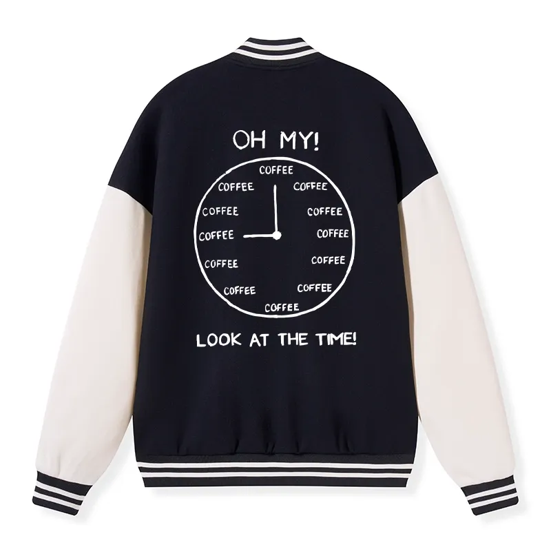 Tokyo-Tiger Coffee Time Embroidery Varsity Jacket