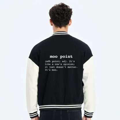 Tokyo-Tiger Moo Point Embroidery Varsity Jacket