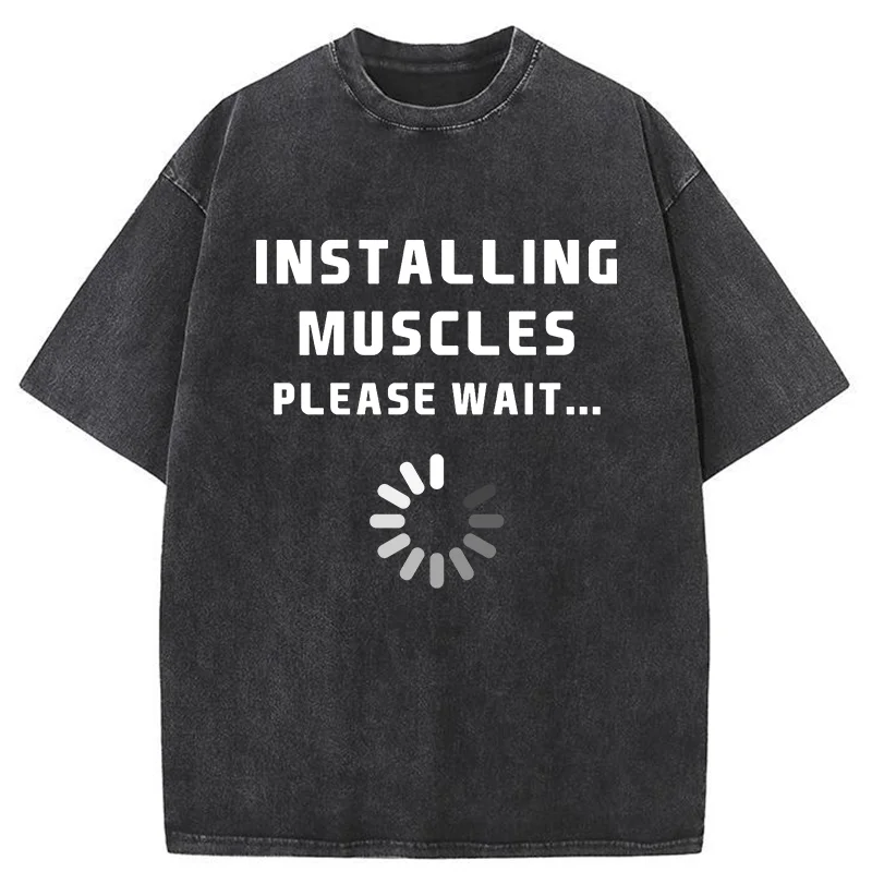 Tokyo-Tiger Installing Muscles Washed T-Shirt