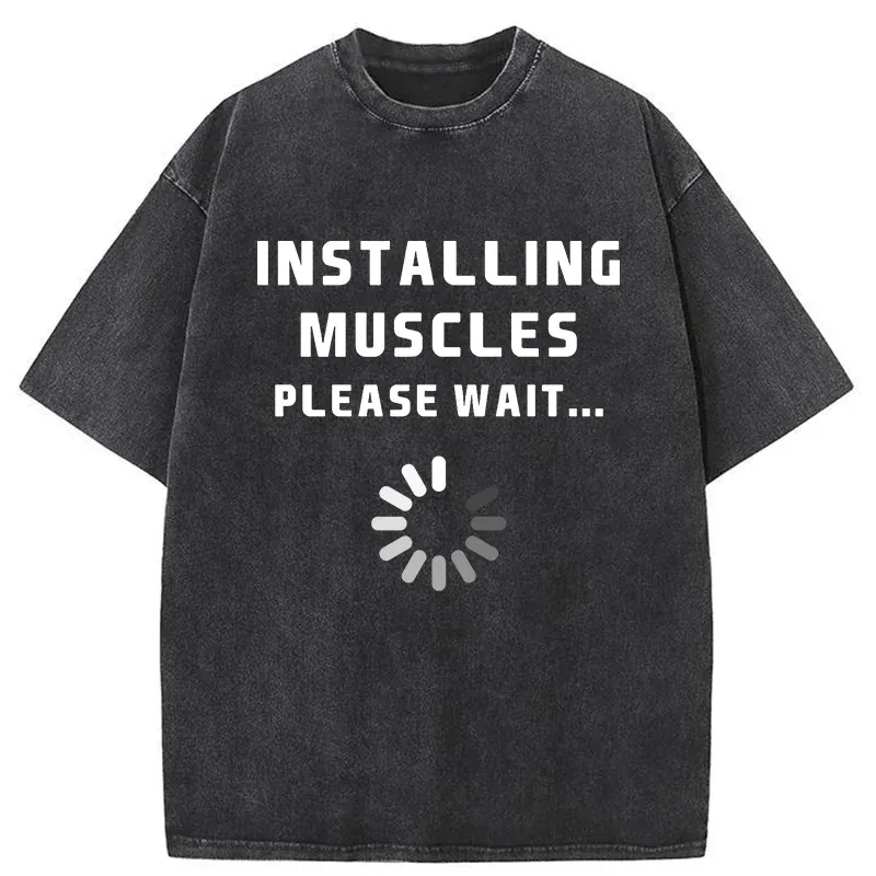 Tokyo-Tiger Installing Muscles Washed T-Shirt