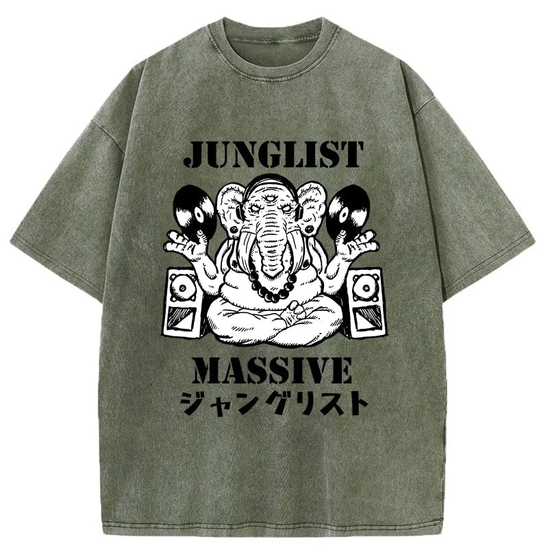 Tokyo-Tiger Junglist Massive Washed T-Shirt