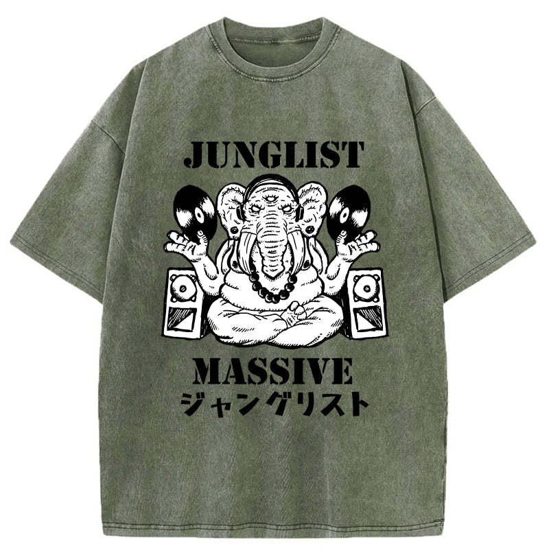 Tokyo-Tiger Junglist Massive Washed T-Shirt