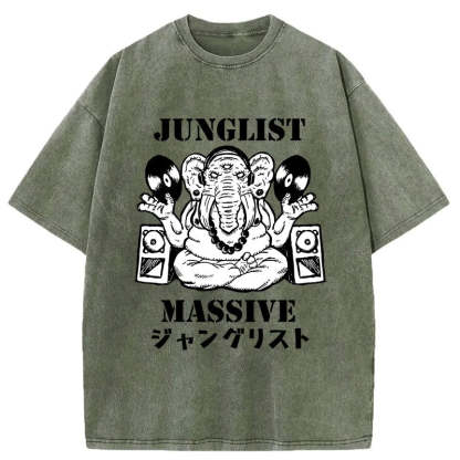Tokyo-Tiger Junglist Massive Washed T-Shirt