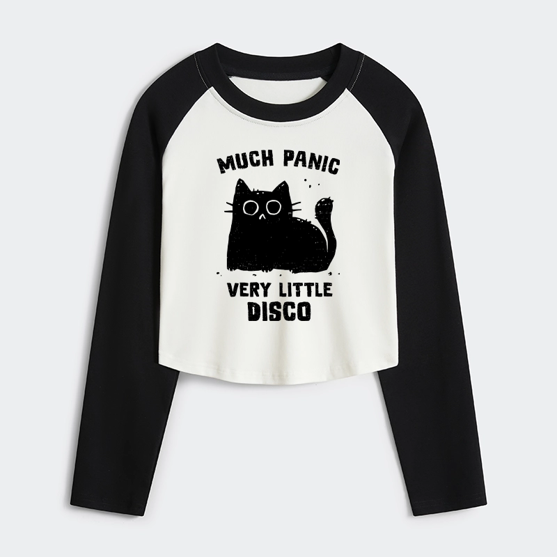 Tokyo-Tiger More Disco Funny Women's Crop Raglan T-Shirt