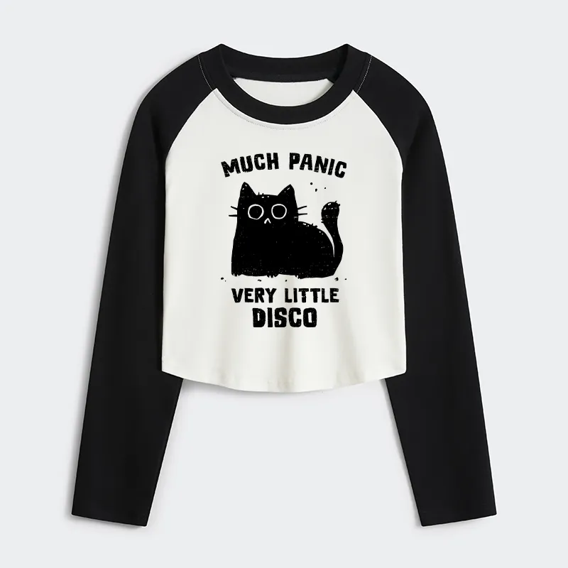 Tokyo-Tiger More Disco Funny Women's Crop Raglan T-Shirt